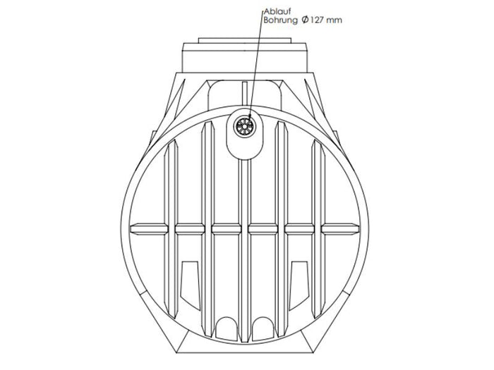 Nautilus Atlantis Premium-Zisterne 4.000 Liter mit vorinstalliertem Korbfilter & Siphon