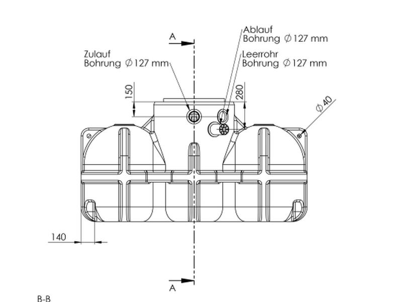 Nautilus Flachtank-Zisterne Hudson 5.000 Liter mit vorinstallierten Korbfilter & Siphon