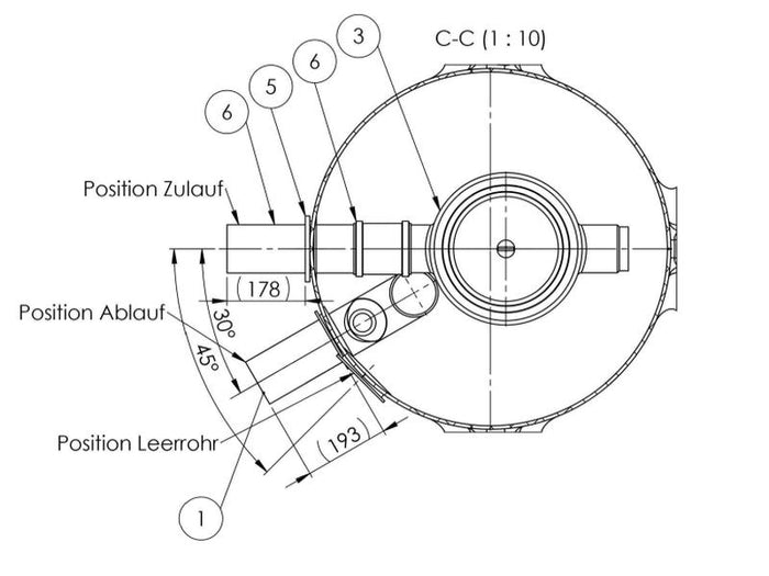 Nautilus Flachtank-Zisterne Hudson 5.000 Liter mit Pumpensumpf, Korbfilter & Siphon