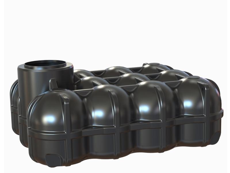 Nautilus Flachtank-Zisterne Hudson 5.000 Liter mit Pumpensumpf, Korbfilter & Siphon