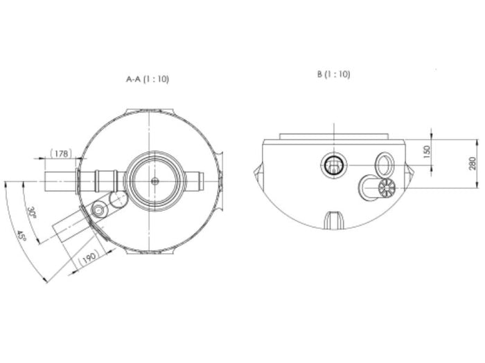 Nautilus Flachtank-Zisterne Hudson TRIO 15.000 Liter, 1 Behälter mit Korbfilter & Siphon