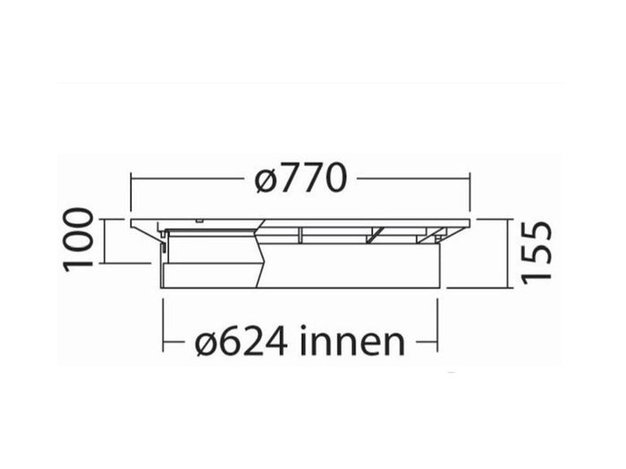 Nautilus Tankabdeckung anthrazit bis 200 kg begehbar, 100mm