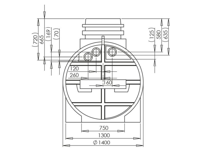 Nautilus Zisterne Eco-Line 3.300 Liter mit 3 Lippendichtungen