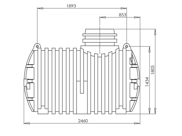 Nautilus Zisterne Eco-Line 3.300 Liter mit 3 Lippendichtungen
