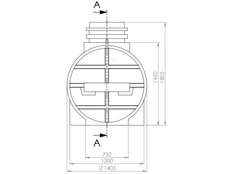 Nautilus Zisterne Eco-Line 3.300 Liter mit vorinstalliertem Korbfilter & Siphon