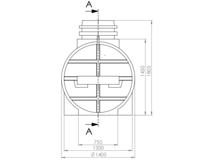 Nautilus Zisterne Eco-Line 3.300 Liter mit vorinstalliertem Korbfilter & Siphon