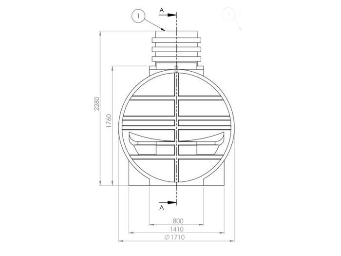 Nautilus Zisterne Eco-Line 5000 Liter mit 3 Lippendichtungen