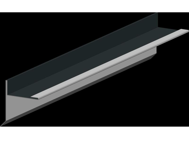 Ortblech mit Wasserpfalz, Typ 3a, anthrazitgrau - 1 Stück