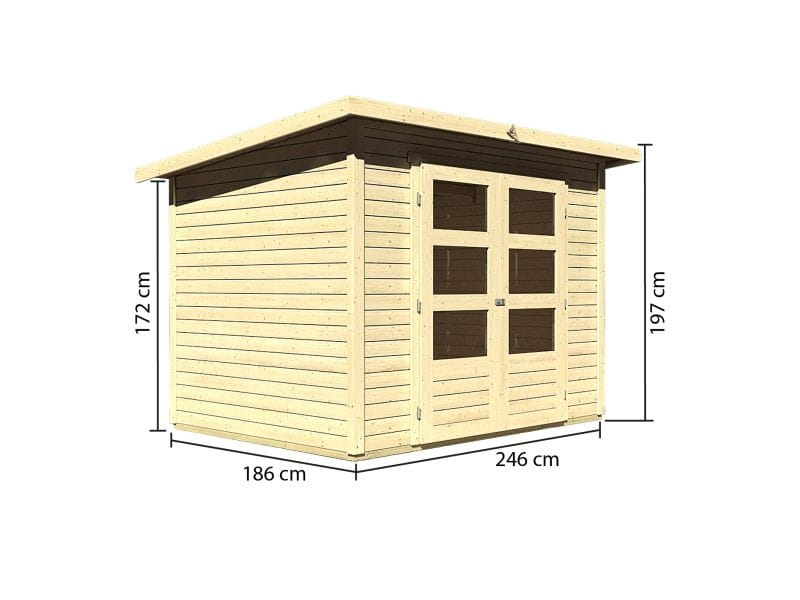 Osb smart choice Gartenhaus Stegen 3 natur inkl. Fußboden