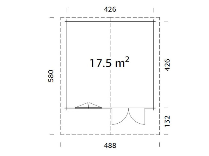 Palmako Blockbohlenhaus Britta 17,5 40 mm graue Tauchgrundierung