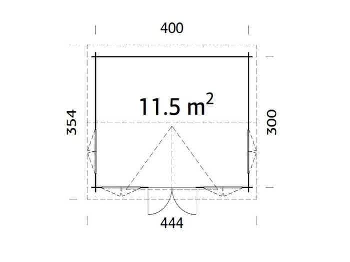 Palmako Blockbohlenhaus Claudia 11,5 34 mm natur
