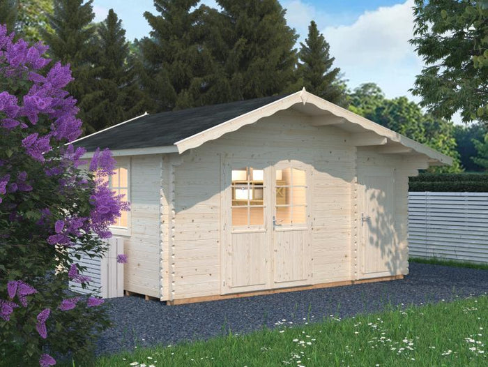 Palmako Blockbohlenhaus Emma 14,2 34 mm natur