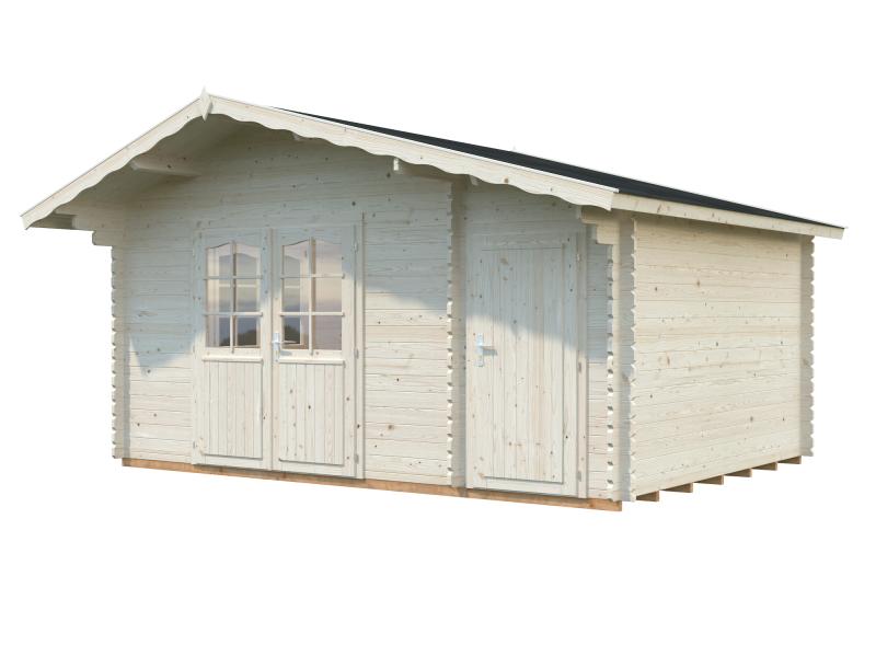 Palmako Blockbohlenhaus Emma 14,2 34 mm natur