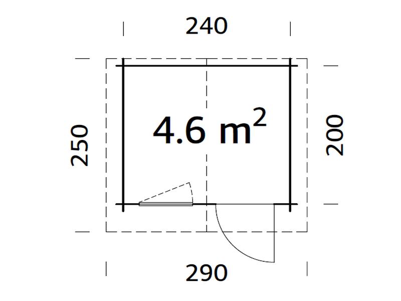 Palmako Blockbohlenhaus Emma 4,6 28 mm graue Tauchgrundierung