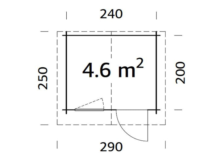 Palmako Blockbohlenhaus Emma 4,6 28 mm graue Tauchgrundierung