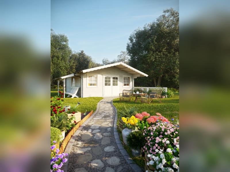 Palmako Blockbohlenhaus Helena 24,6 70 mm natur