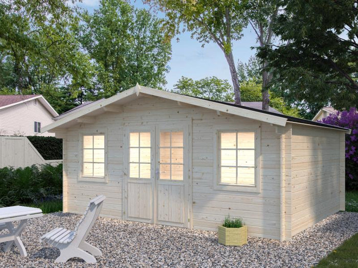 Palmako Blockbohlenhaus Klara 17,0 28 mm natur