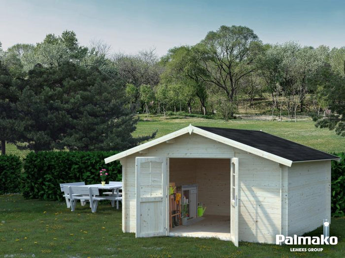 Palmako Blockbohlenhaus Lotta 13,9 34 mm natur