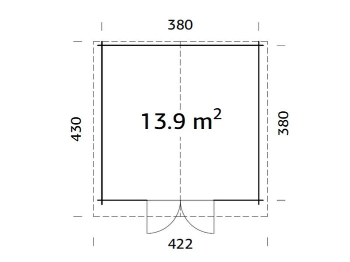 Palmako Blockbohlenhaus Lotta 13,9 34 mm natur