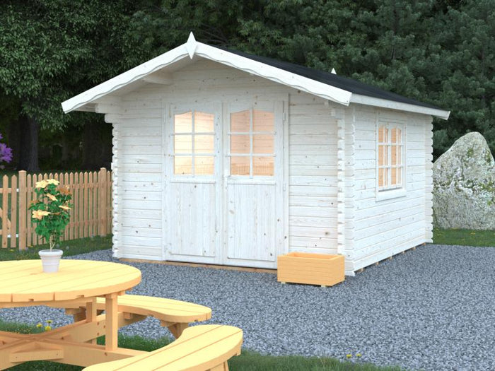 Palmako Blockbohlenhaus Sally 10,2 44 mm transparente Tauchgrundierung