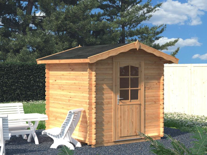 Palmako Blockbohlenhaus Vivian 3,8 28 mm braun tauchgrundiert