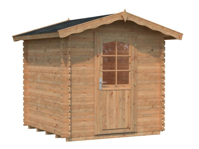 Palmako Blockbohlenhaus Vivian 3,8 28 mm braun tauchgrundiert