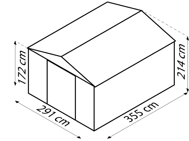Pergart Gerätehaus Dresden 2 1012- schiefer/creme