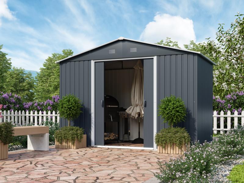 Pergart Gerätehaus Dresden 2 106- schiefer/creme