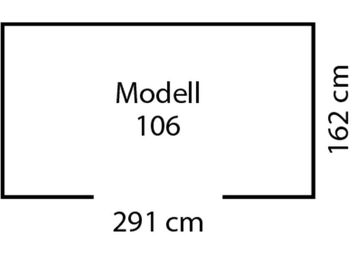 Pergart Gerätehaus Dresden 2 106- schiefer/creme