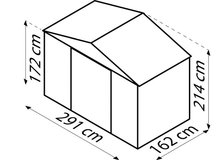 Pergart Gerätehaus Dresden 2 106- schiefer/creme