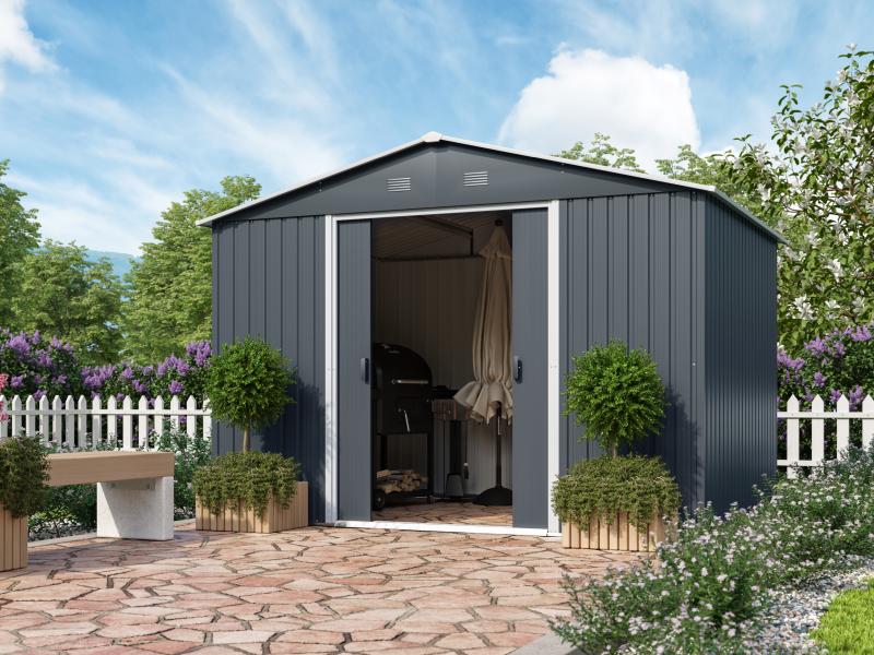 Pergart Gerätehaus Dresden 2 108- schiefer/creme