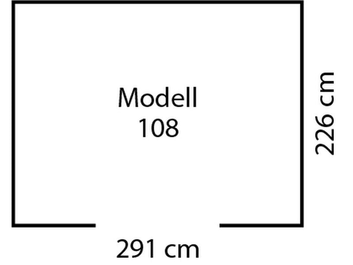 Pergart Gerätehaus Dresden 2 108- schiefer/creme