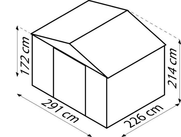 Pergart Gerätehaus Dresden 2 108- schiefer/creme