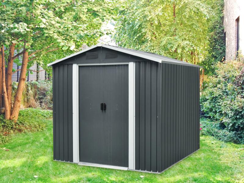 Pergart Gerätehaus Dresden 2 86- schiefer/creme