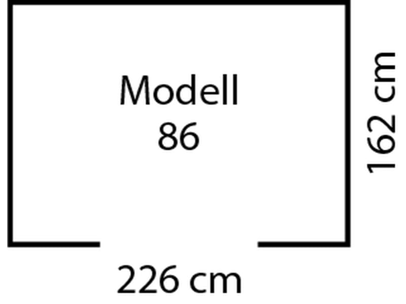 Pergart Gerätehaus Dresden 2 86- schiefer/creme