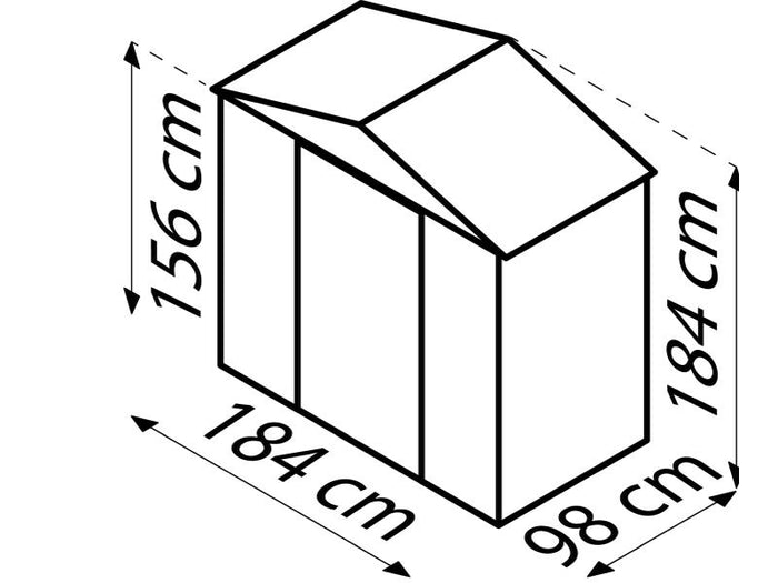 Pergart Gerätehaus Düsseldorf 2 64- schiefer/creme