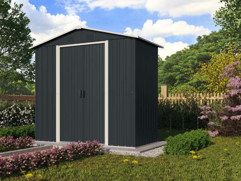 Pergart Gerätehaus Düsseldorf 2 64- schiefer/creme