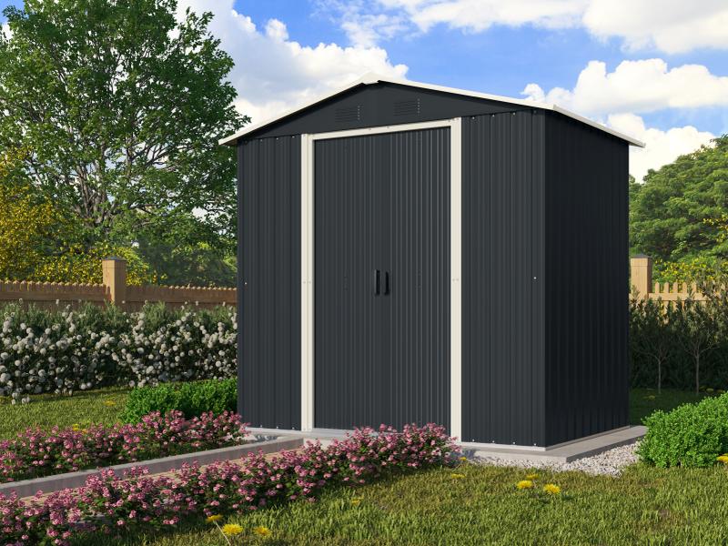 Pergart Gerätehaus Düsseldorf 2 65- schiefer/creme