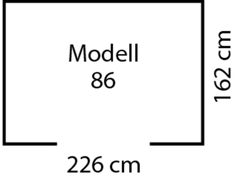 Pergart Gerätehaus Düsseldorf 2 86- schiefer/creme