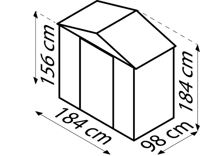 Pergart Gerätehaus Köln 2 64  tanne/creme