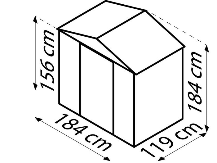 Pergart Gerätehaus Köln 2 65 - tanne/creme