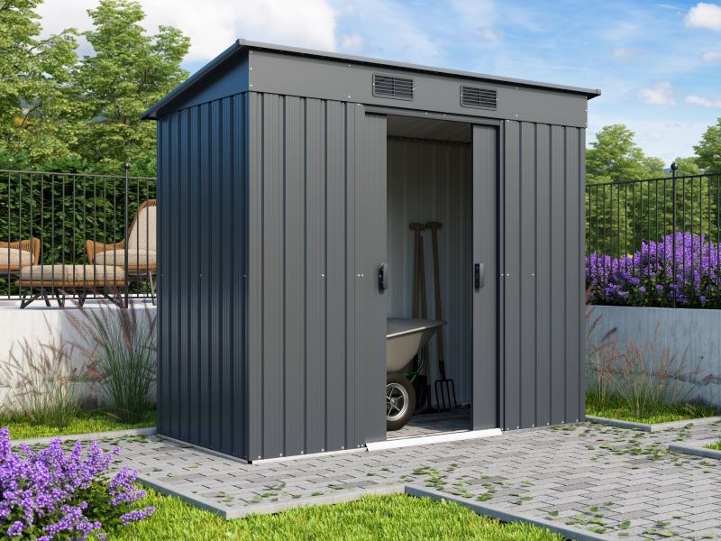 Pergart Gerätehaus Leipzig 2 84 - antharzit, matt