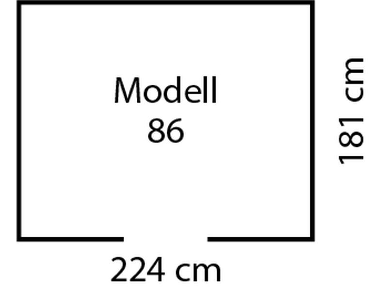 Pergart Gerätehaus Lübeck 86 - antharzit, matt