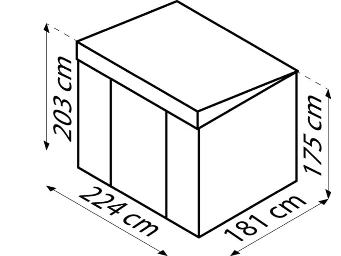 Pergart Gerätehaus Lübeck 86 - antharzit, matt