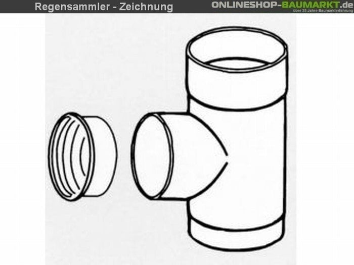 Regensammler mit Überlaufschutz dunkelgrau
