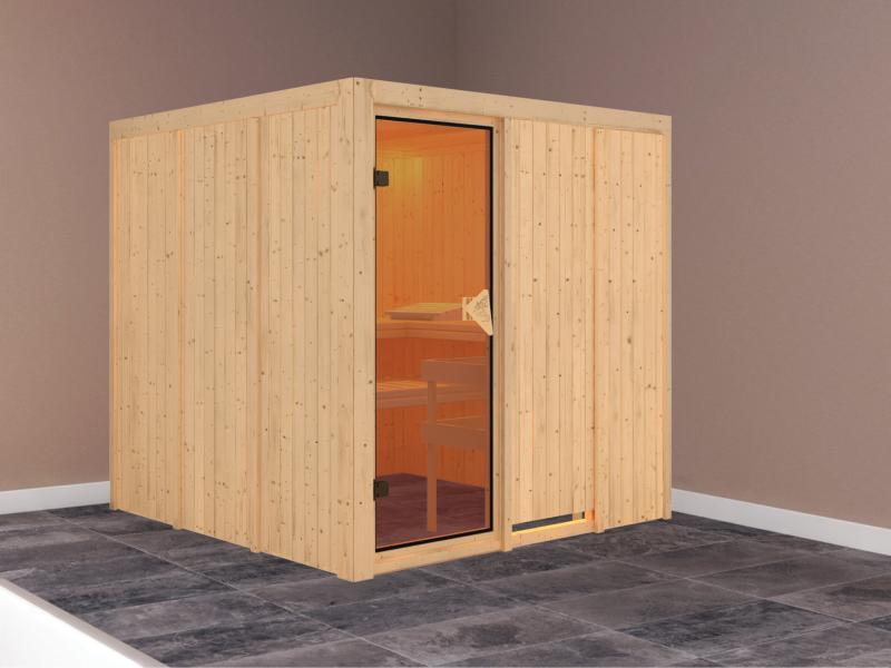 Rodin - Karibu Sauna ohne Ofen - ohne Dachkranz -