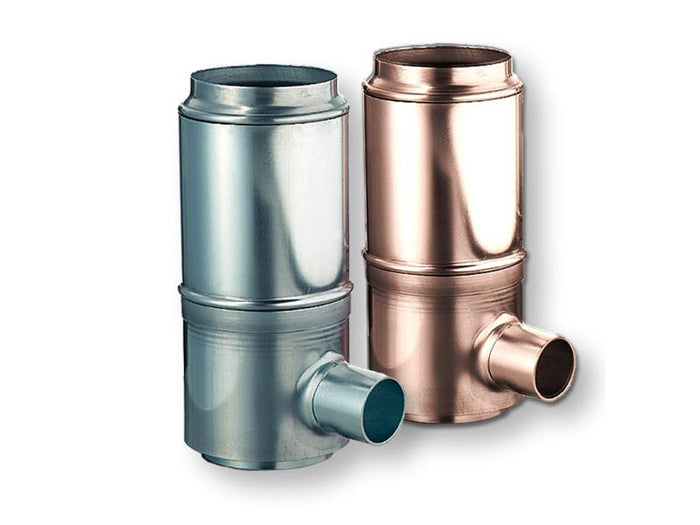 Roth Fallrohrfilter aus Titanzink für Sammelbehälter