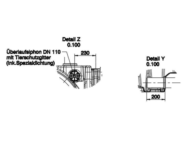 Roth Flachtank - Zisterne Twinbloc 10000 Liter (2 x 5000 L) mit höhenverstabllbarem Domschacht und A