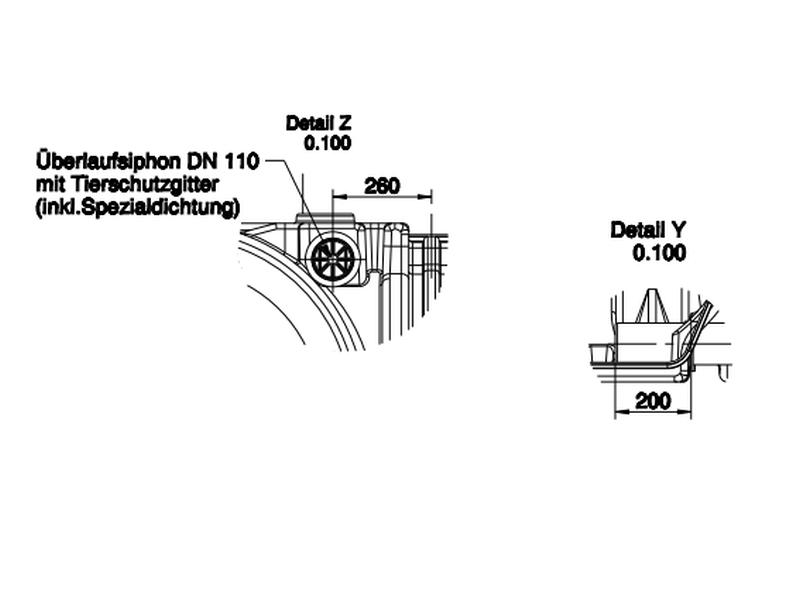 Roth Flachtank - Zisterne Twinbloc 7000 Liter (2 x 3500 L) mit höhenverstabllbarem Domschacht und Ab