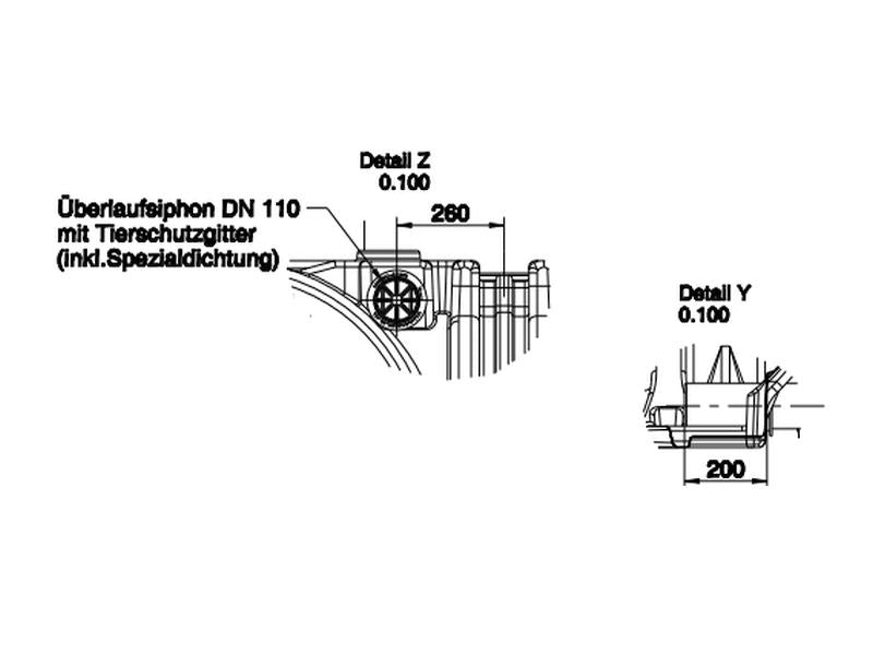 Roth Flachtank - Zisterne Twinbloc 7000 Liter (2 x 3500 L) mit Filterkorb, höhenverstabllbarem Domsc